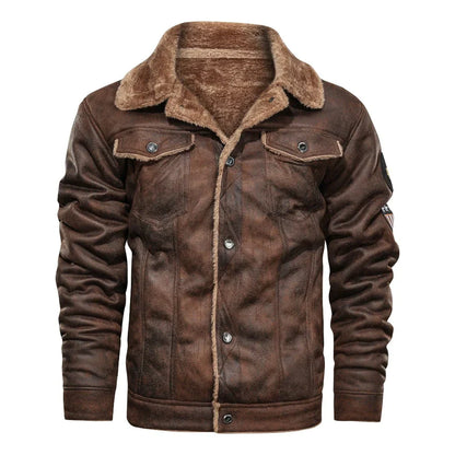 Fleece-lined leather jacket - Killian