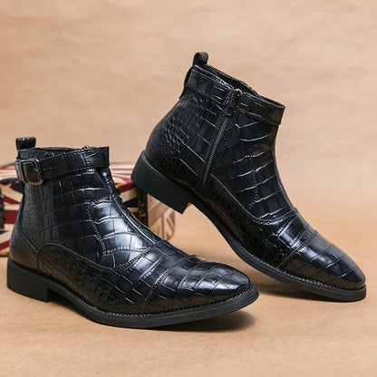 Baron | Leather boots with buckle