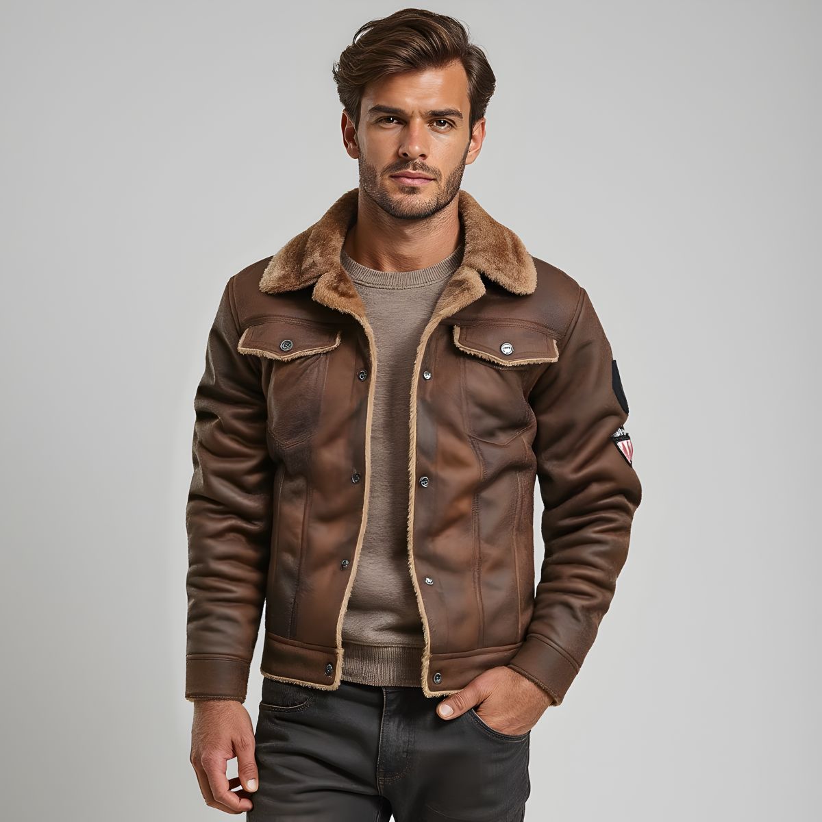 'Kronos' Leather Jacket